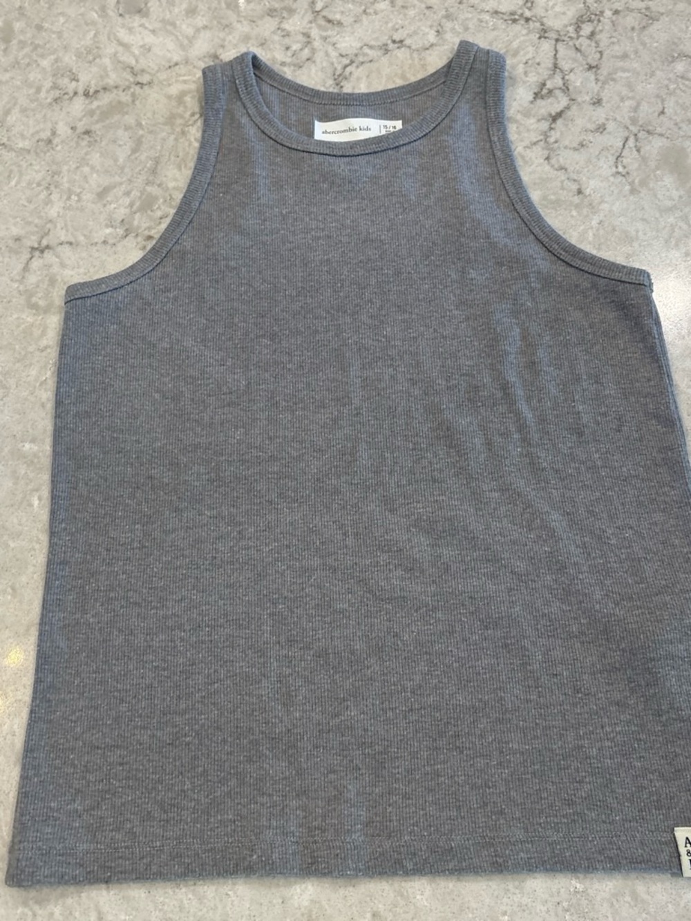 abercrombie kids Gray Ribbed Tank Top - Girls